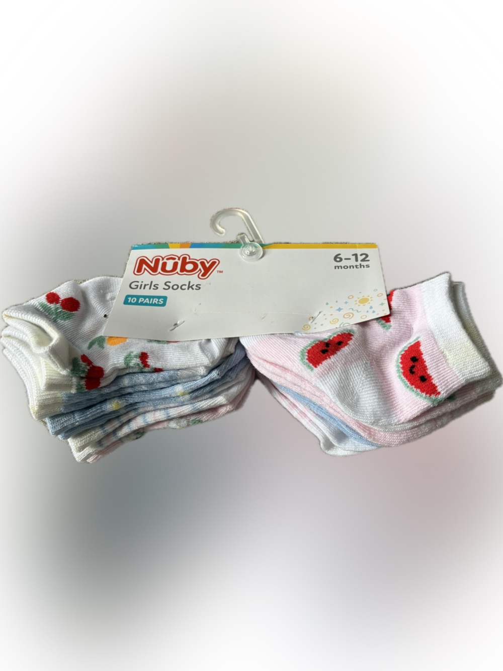 Kids Set of Ankle Socks - Nuby, 6-12 months, NWT, 10 pairs